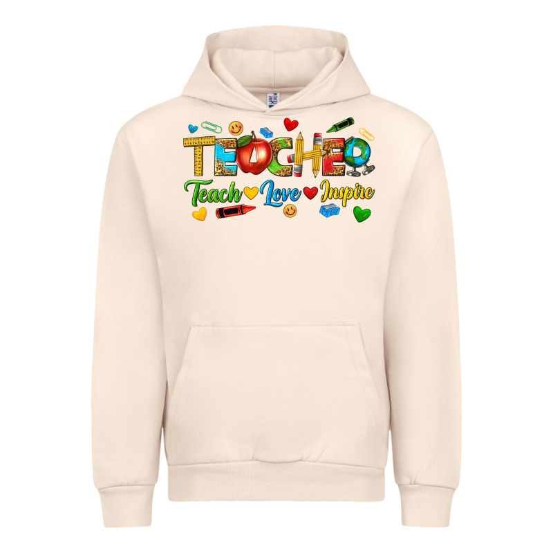 Teacher Teach Love Inspire Tbw Urban Hoodie by texasbilliewilder | Teevron