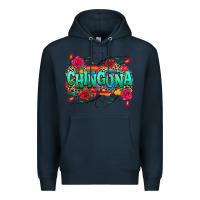 Navy chingona Premium Hoodie - texasbilliewilder