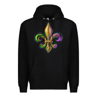 Black fleur de lis Premium Hoodie - RanaPortraitStore