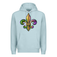 Blue Mist fleur de lis Premium Hoodie - RanaPortraitStore