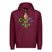 Burgundy fleur de lis Premium Hoodie - RanaPortraitStore