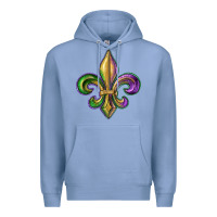 Colony Blue fleur de lis Premium Hoodie - RanaPortraitStore