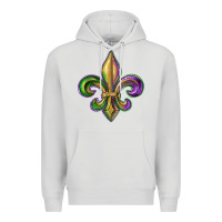 Dove Grey fleur de lis Premium Hoodie - RanaPortraitStore