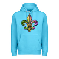Ocean Blue fleur de lis Premium Hoodie - RanaPortraitStore
