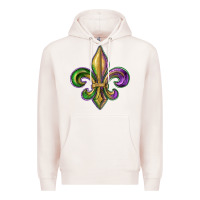 Pale Pink fleur de lis Premium Hoodie - RanaPortraitStore
