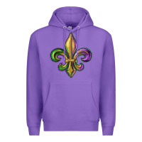 Purple fleur de lis Premium Hoodie - RanaPortraitStore