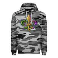 Slate Camo fleur de lis Premium Hoodie - RanaPortraitStore