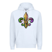 White fleur de lis Premium Hoodie - RanaPortraitStore