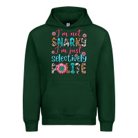 Foreset Green i m not snarky i m just selectively polite Urban Hoodie - Zillion Design Studio