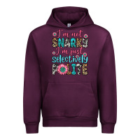 Mauve Wine i m not snarky i m just selectively polite Urban Hoodie - Zillion Design Studio
