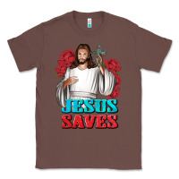 Chestnut Jesus Saves Classic Tee - BundleAndBundleShop