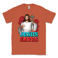 Copper Jesus Saves Classic Tee - BundleAndBundleShop