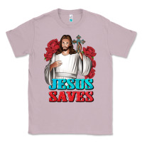 Lilac Jesus Saves Classic Tee - BundleAndBundleShop