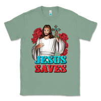 Sage Jesus Saves Classic Tee - BundleAndBundleShop