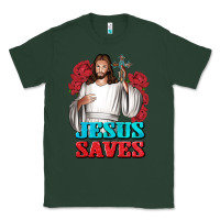 Sports Green Jesus Saves Classic Tee - BundleAndBundleShop
