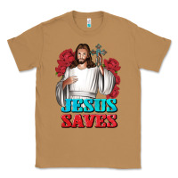 Toasted Coconut Jesus Saves Classic Tee - BundleAndBundleShop