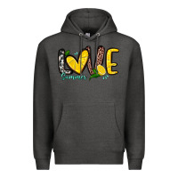 Charcoal Heather love summer lemon Premium Hoodie - Zillion Design Studio