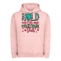 Pigment Salmon hold on let me overthink this Urban Hoodie - Zillion Design Studio