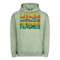 Pigment Oil Green teacher teacher teacher Urban Hoodie - texasbilliewilder