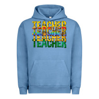 Pigment Pebble Blue teacher teacher teacher Urban Hoodie - texasbilliewilder
