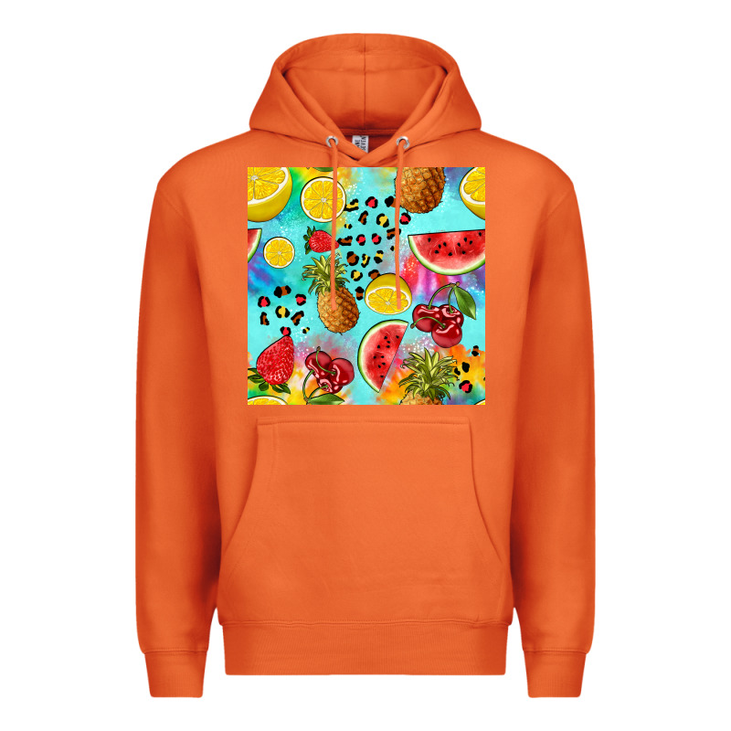 Fruits Tie Dye Seamless Pattern Premium Hoodie by Zillion Design Studio | Teevron