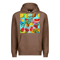 Chestnut fruits tie dye seamless pattern Premium Hoodie - Zillion Design Studio