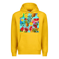 Lemon fruits tie dye seamless pattern Premium Hoodie - Zillion Design Studio