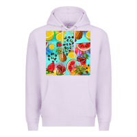 Lilac fruits tie dye seamless pattern Premium Hoodie - Zillion Design Studio