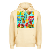 Pina Colada fruits tie dye seamless pattern Premium Hoodie - Zillion Design Studio