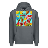 Rock fruits tie dye seamless pattern Premium Hoodie - Zillion Design Studio