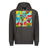 Smoke fruits tie dye seamless pattern Premium Hoodie - Zillion Design Studio