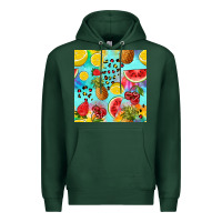Sports Green fruits tie dye seamless pattern Premium Hoodie - Zillion Design Studio