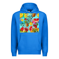True Royal fruits tie dye seamless pattern Premium Hoodie - Zillion Design Studio