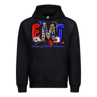 Black emt emergency medical technician Urban Hoodie - Zillion Design Studio