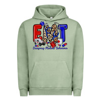 Pigment Oil Green emt emergency medical technician Urban Hoodie - Zillion Design Studio