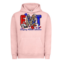 Pigment Salmon emt emergency medical technician Urban Hoodie - Zillion Design Studio