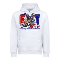 White emt emergency medical technician Urban Hoodie - Zillion Design Studio