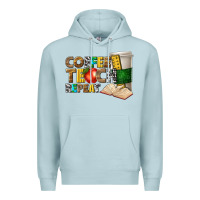 Blue Mist coffee teach repeat Premium Hoodie - texasbilliewilder