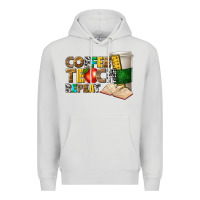 Dove Grey coffee teach repeat Premium Hoodie - texasbilliewilder