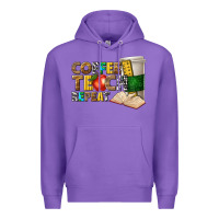 Purple coffee teach repeat Premium Hoodie - texasbilliewilder