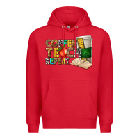 Red coffee teach repeat Premium Hoodie - texasbilliewilder