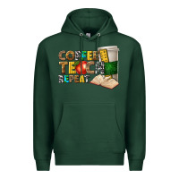 Sports Green coffee teach repeat Premium Hoodie - texasbilliewilder