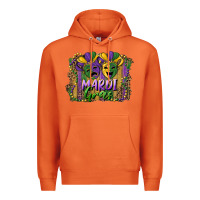Carrot mardi gras mask with leopard background Premium Hoodie - RanaPortraitStore