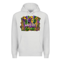Mardi Gras Mask With Leopard Background Premium Hoodie | Teevron
