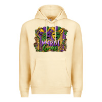 Pina Colada mardi gras mask with leopard background Premium Hoodie - RanaPortraitStore