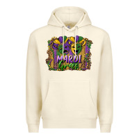 Sandshell mardi gras mask with leopard background Premium Hoodie - RanaPortraitStore