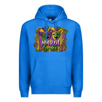 True Royal mardi gras mask with leopard background Premium Hoodie - RanaPortraitStore