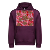 Mauve Wine valentine's day hearts bow and arrow Urban Hoodie - RanaPortraitStore