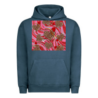 Pigment Midnight Navy valentine's day hearts bow and arrow Urban Hoodie - RanaPortraitStore