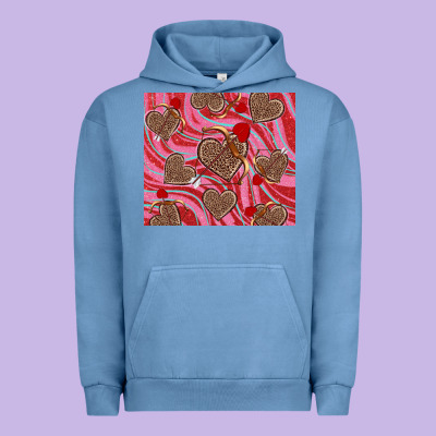 Urban Hoodie valentine's day hearts bow and arrow